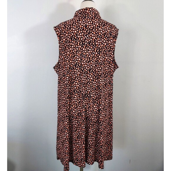 Ava Grace Dress Womens Plus Size 3X Stretch Sleeveless Flowy Black Orange - Picture 6 of 11